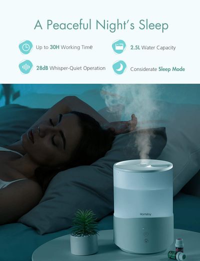 Homasy Cool Mist Humidifier Diffuser on Sale for $ 49.99 (Save $ 10.00) at Amazon Canada