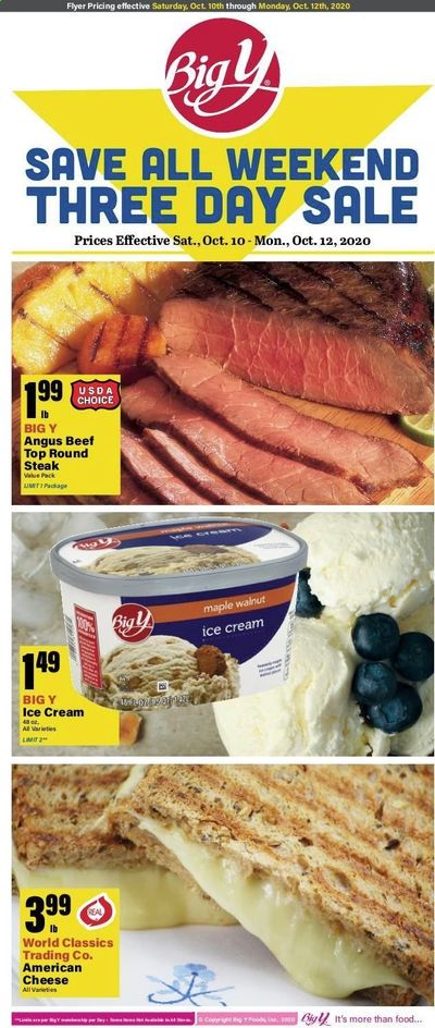 Big Y (CT, MA) Weekly Ad Flyer October 10 to October 12