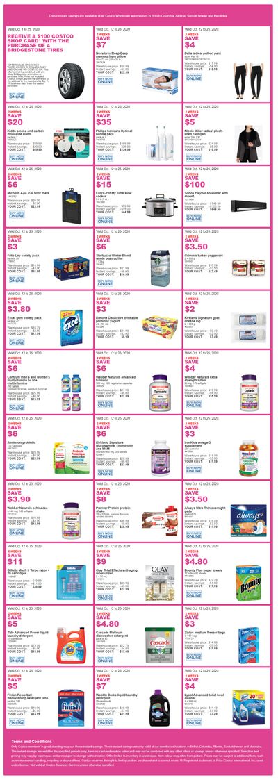 Costco (BC, AB, SK & MB) Weekly Savings October 122 to 25