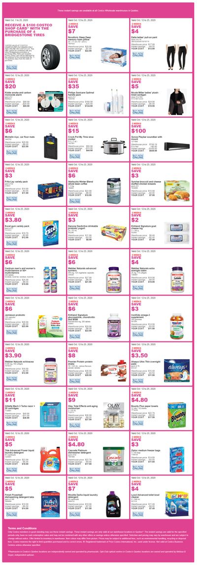 Costco (QC) Weekly Savings October 12 to 25