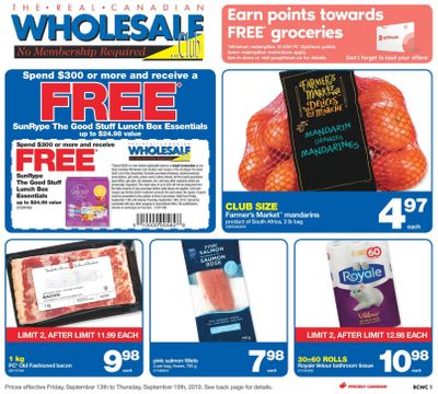Real Canadian Wholesale Club Flyer September 13 to 19