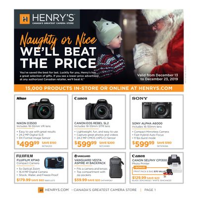 Henry's Flyer December 13 to 23