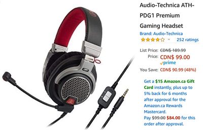 Amazon Canada Deals: Save 48% on Audio-Technica Premium Gaming Headset + 61% on Solar Stair Step Light + More Offers