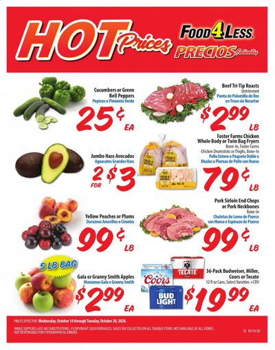 Food 4 Less (CA) Weekly Ad Flyer October 14 to October 20