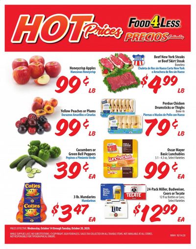 Food 4 Less (IL) Weekly Ad Flyer October 14 to October 20