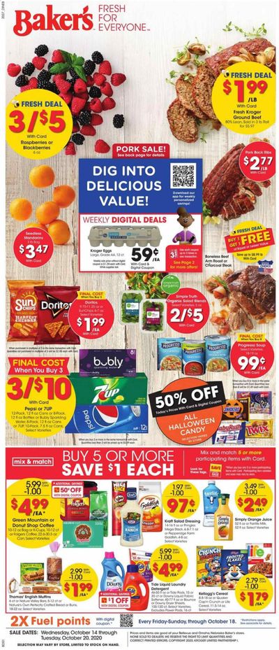 Baker's Weekly Ad Flyer October 14 to October 20