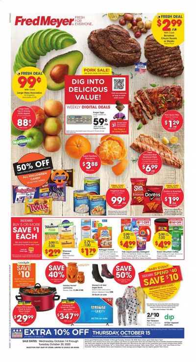 Fred Meyer (DC, DE, NJ, NY, PA, VA) Weekly Ad Flyer October 14 to October 20