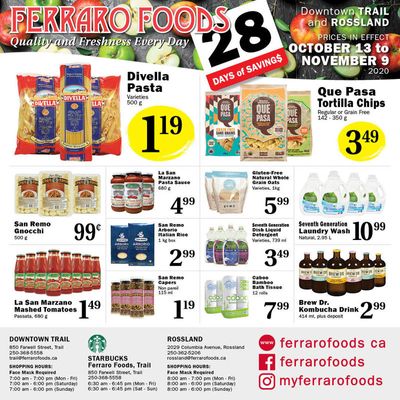 Ferraro Foods Flyer October 13 to November 9