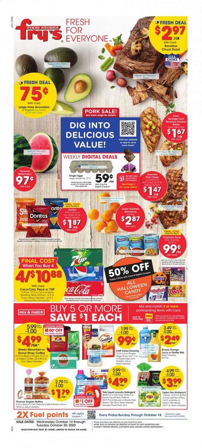 Fry’s (AZ) Weekly Ad Flyer October 14 to October 20