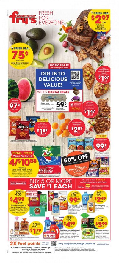 Fry’s (AZ) Weekly Ad Flyer October 14 to October 20