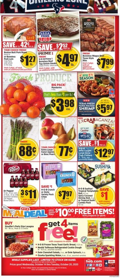 H-E-B (TX) Weekly Ad Flyer October 14 to October 20