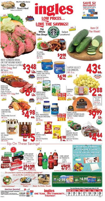 Ingles Weekly Ad Flyer October 14 to October 20