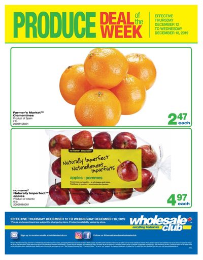 Wholesale Club (Atlantic) Produce Deal of the Week Flyer December 12 to 18
