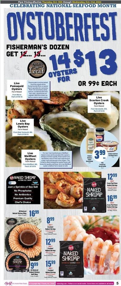 Big Y (CT, MA) Weekly Ad Flyer October 15 to October 21