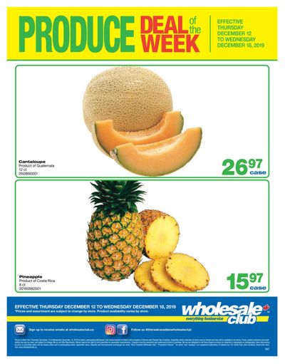 Wholesale Club (ON) Produce Deal of the Week Flyer December 12 to 18