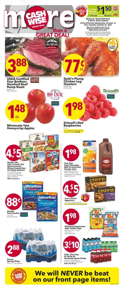 Cash Wise (MN, ND) Weekly Ad Flyer October 14 to October 20