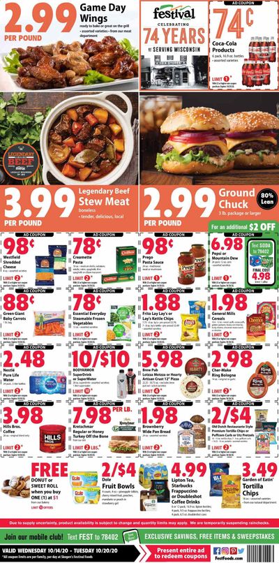 Festival Foods Weekly Ad Flyer October 14 to October 20