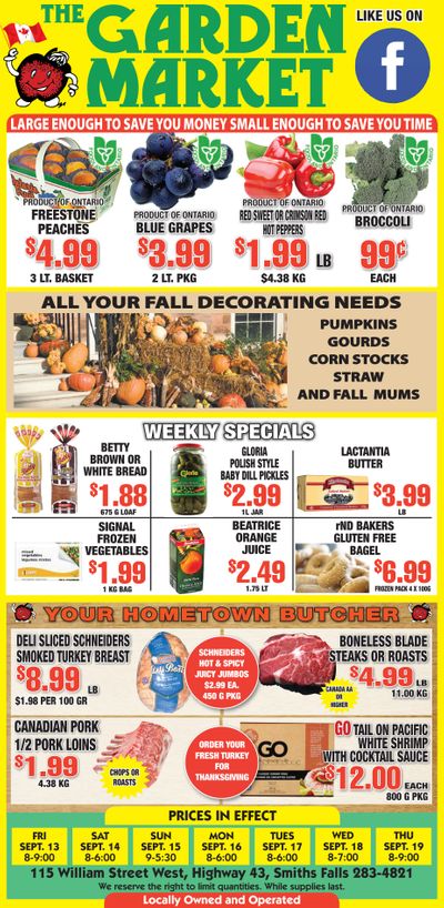The Garden Market Flyer September 13 to 19