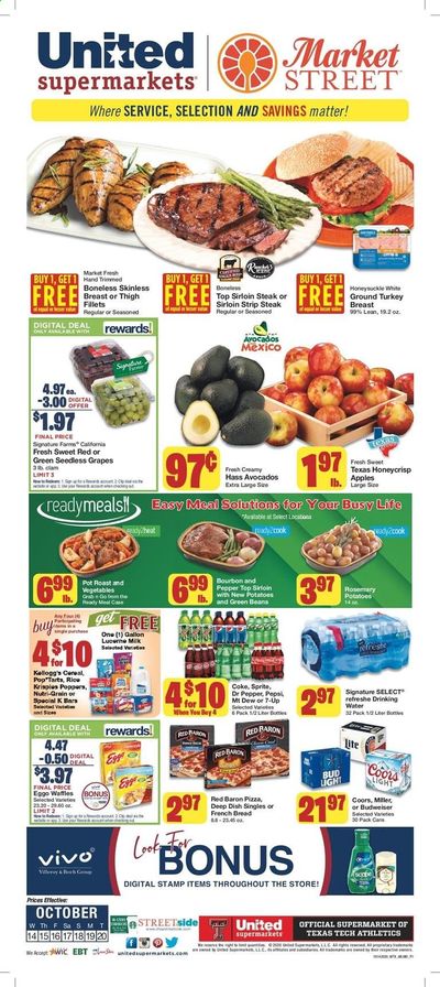 United Supermarkets Weekly Ad Flyer October 14 to October 20