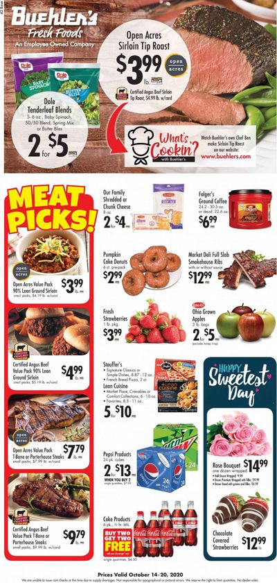 Buehler's Weekly Ad Flyer October 14 to October 20