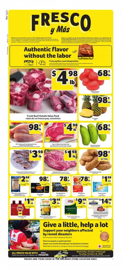 Fresco y Más Weekly Ad Flyer October 14 to October 20