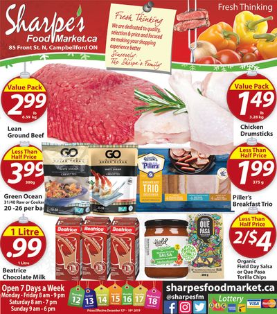 Sharpe's Food Market Flyer December 12 to 18