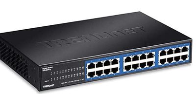 TRENDnet 24-Port Unmanaged Gigabit GREENnet Desktop Metal Switch, TEG-S24DG, Ethernet/Network Switch, 24 x 10/100/1000 Gigabit Ethernet RJ-45 Ports, 48 Gbps Switching Capacity, Lifetime Protection For $85.99 At Amazon Canada