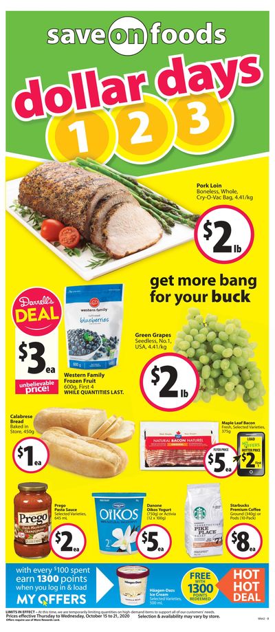 Save on Foods (AB) Flyer October 15 to 21