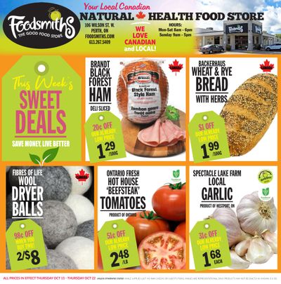 Foodsmiths Flyer October 15 to 22