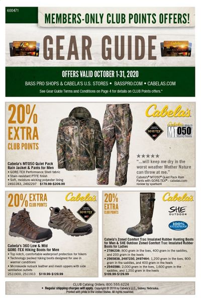 Cabela's Weekly Ad Flyer October 1 to October 31