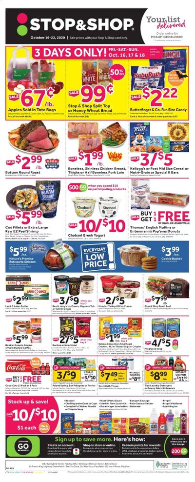 Stop & Shop (MA) Weekly Ad Flyer October 16 to October 22