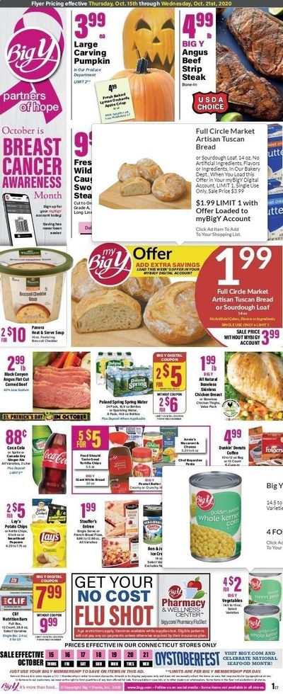 Big Y (CT) Weekly Ad Flyer October 15 to October 21