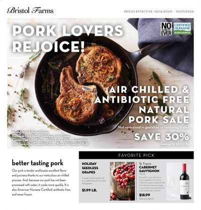 Bristol Farms (CA) Weekly Ad Flyer October 14 to October 27