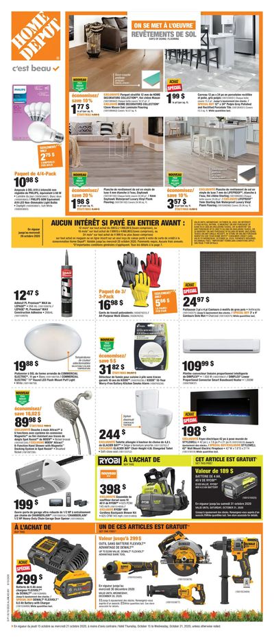 Home Depot (QC) Flyer October 15 to 21