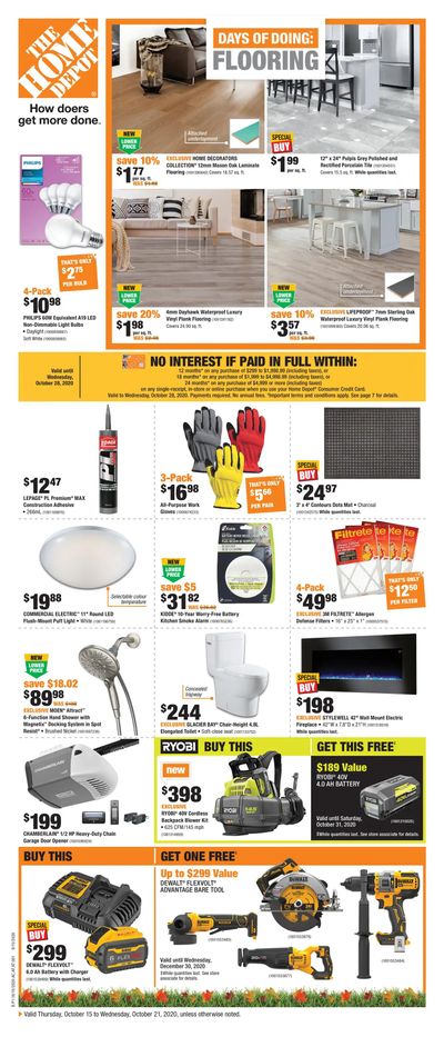Home Depot (BC) Flyer October 15 to 21