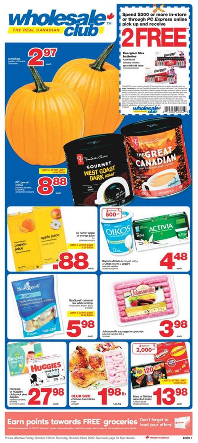 Real Canadian Wholesale Club Flyer October 16 to 22