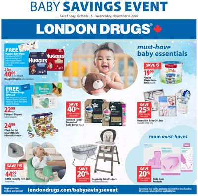 London Drugs Baby Savings Event Flyer October 16 to November 4