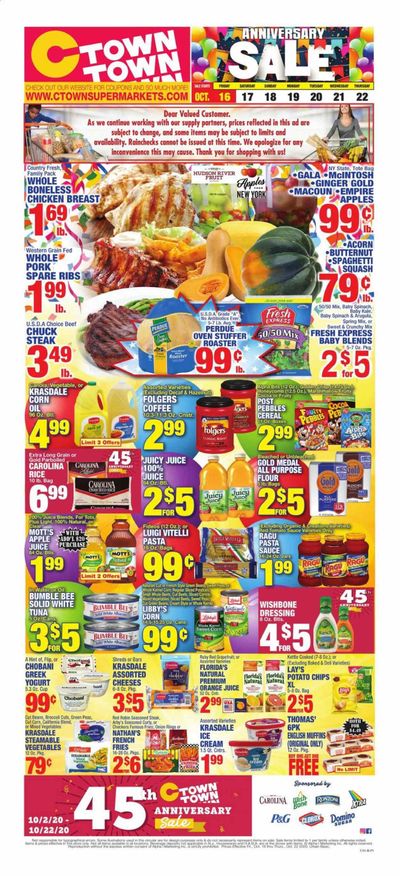 C-Town Weekly Ad Flyer October 16 to October 22
