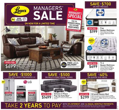 Leon's Manager's Sale Flyer October 15 to 28