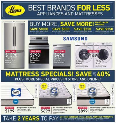 Leon's Best Brands for Less Flyer October 15 to 28