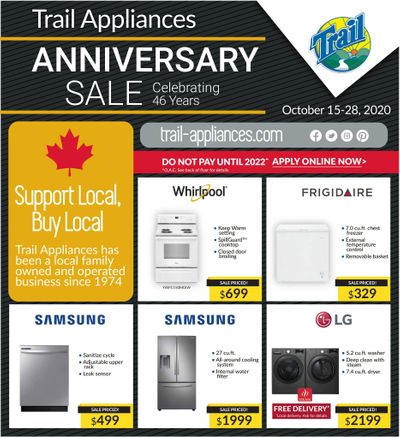 Trail Appliances (AB & SK) Flyer October 15 to 28