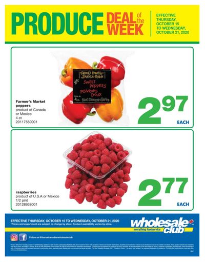 Wholesale Club (ON) Produce Deal of the Week Flyer October 15 to 21