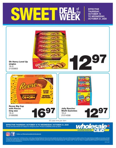 Wholesale Club Sweet Deal of the Week Flyer October 15 to 21
