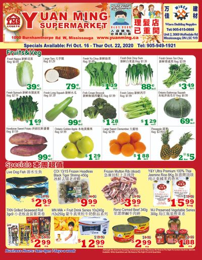 Yuan Ming Supermarket Flyer October 16 to 22