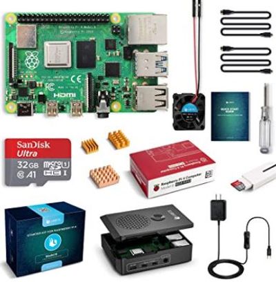 LABISTS Raspberry Pi 4 Starter Kit with Pi 4 Model B 4GB RAM Board, 32GB Micro SD Card Preloaded Raspbian, 5V 3A Power Supply with ON/OFF Switch, Case, HDMI Cable, SD Card Reader, Cooling Fan, Heatsinks For $134.99 At Amazon Canada