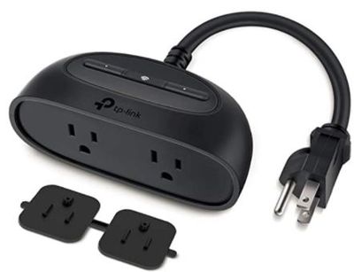 Kasa Smart Outdoor Plug with 2 Outlets, Individual Control, IP64 Waterproof and Scheduling (Sunrise & Sunset), Works with Alexa & Google Home (KP400) For $29.99 At Amazon Canada