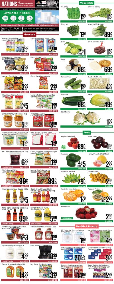 Nations Fresh Foods (Toronto) Flyer October 16 to 22