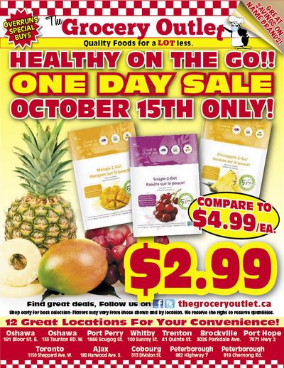 The Grocery Outlet 1-Day Sale October 15th only