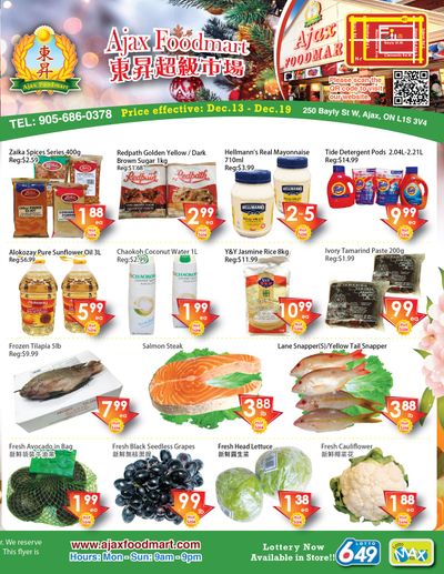 Ajax Foodmart Flyer December 13 to 19