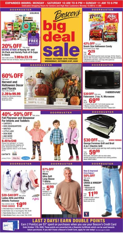 Boscov's Weekly Ad Flyer October 16 to October 21